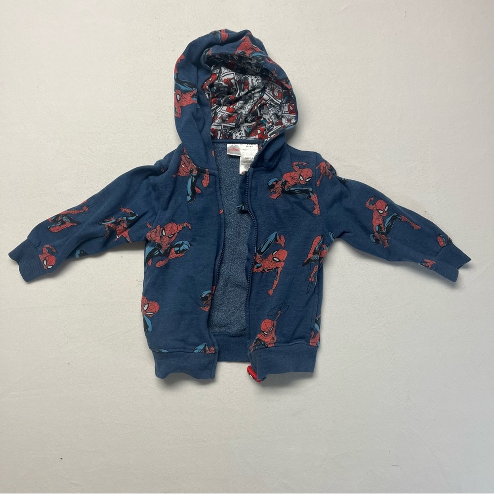 Spiderman Navy Hoodie with Red Accents